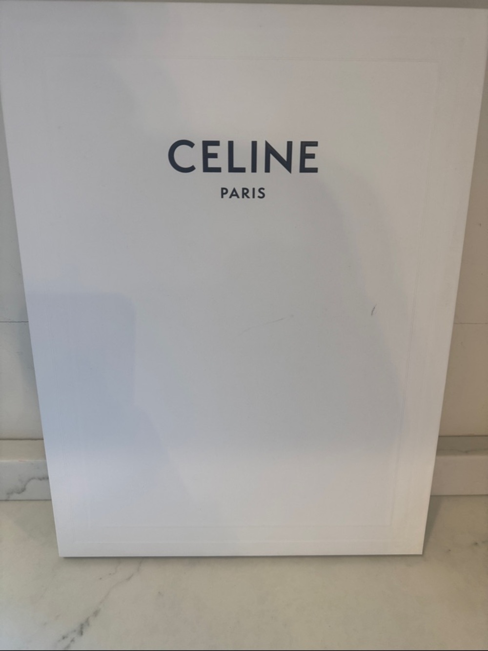 Celine White Box with Black Logo 16x12x1.5
